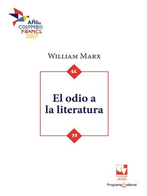 cover image of El odio a la literatura